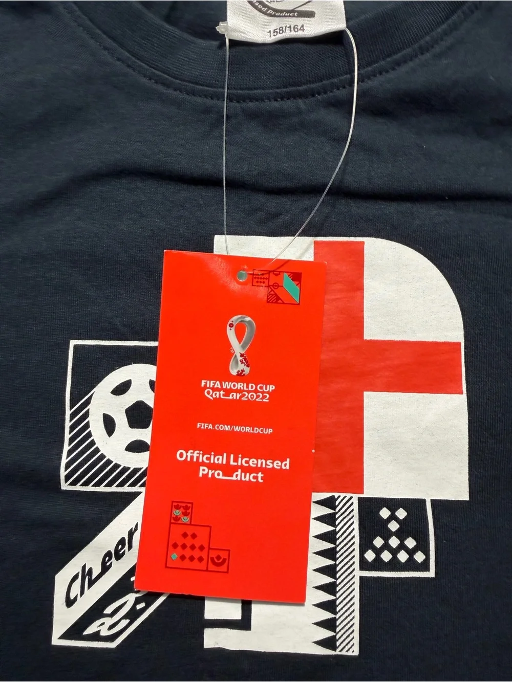 England FIFA World Cup Qatar 2022 T-Shirt Youth 158/164 Navy NWT